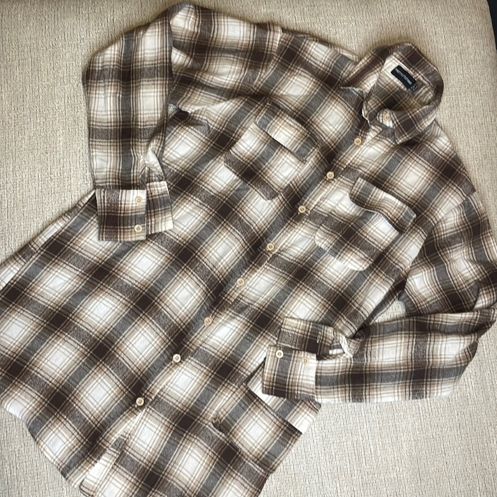 Tan Plaid PrettyLittleThing Flannel Dress
